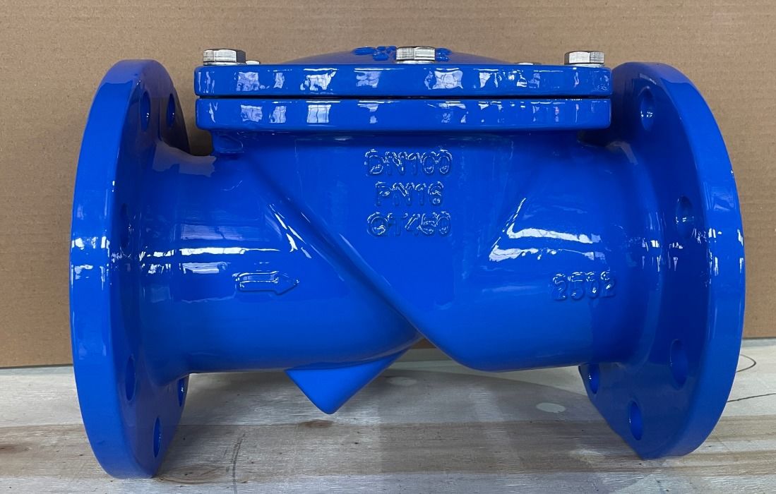 BS5153 45 Degree Rubber Seat Cast Iron Check Valve